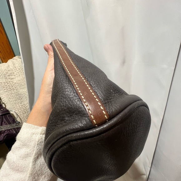 Vintage Dooney & Bourke Dark Brown Leather Hobo Bag - Picture 14 of 14